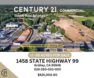 Gridley, CA Commercial Land - 1458 Highway 99