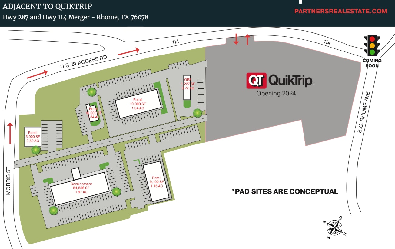 NE CORNER HWY 114 B.C. RHOME, Rhome, TX for Sale