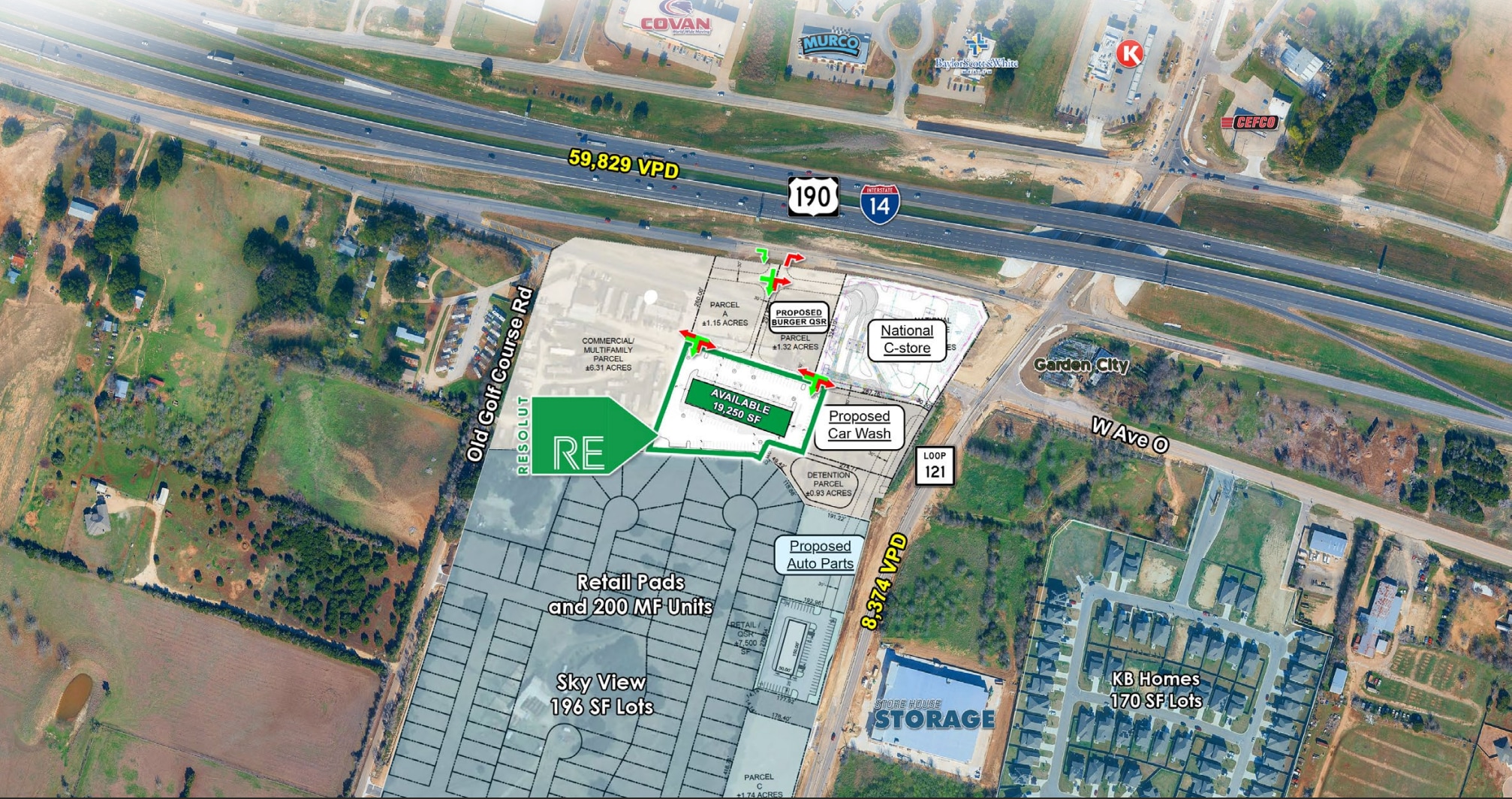SWC of W Ave O & S Loop 121, Belton, TX for Rent