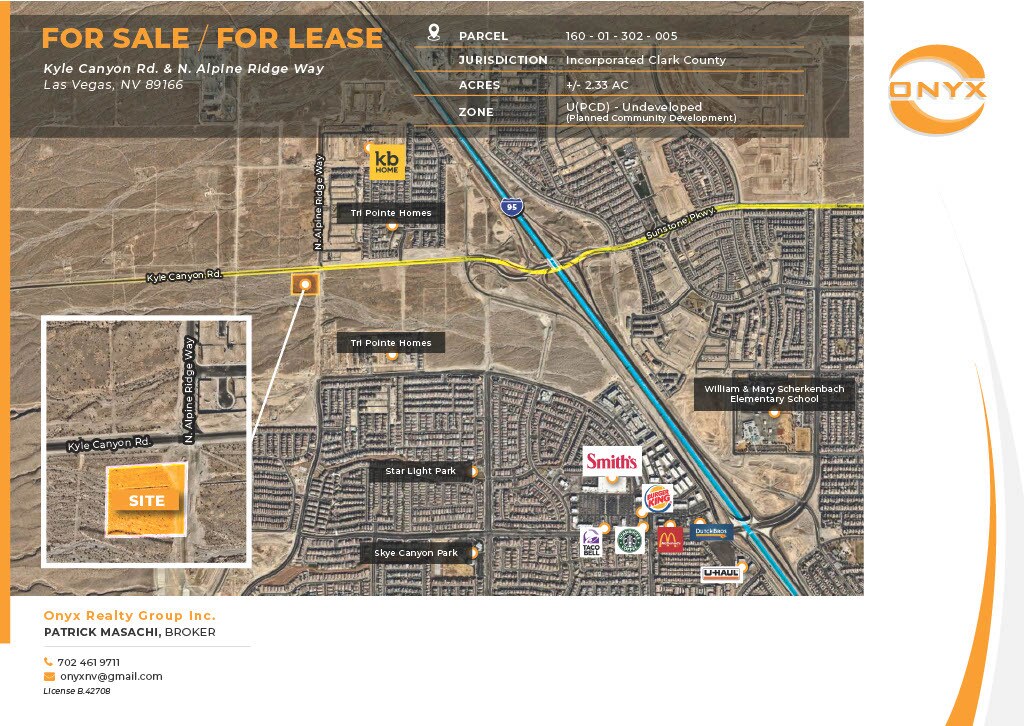 Kyle Canyon Rd @ Alpine Ridge Way, Las Vegas, NV for Sale