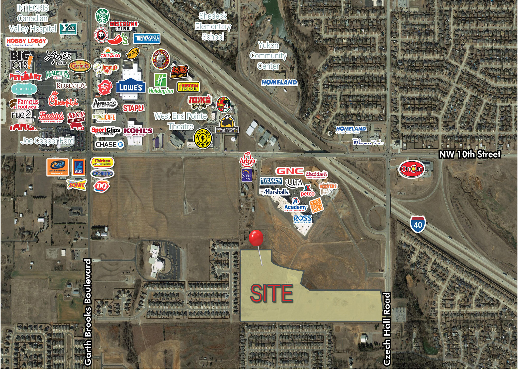 SW Q I-40 & CZECH HALL Rd, Yukon, OK for Sale