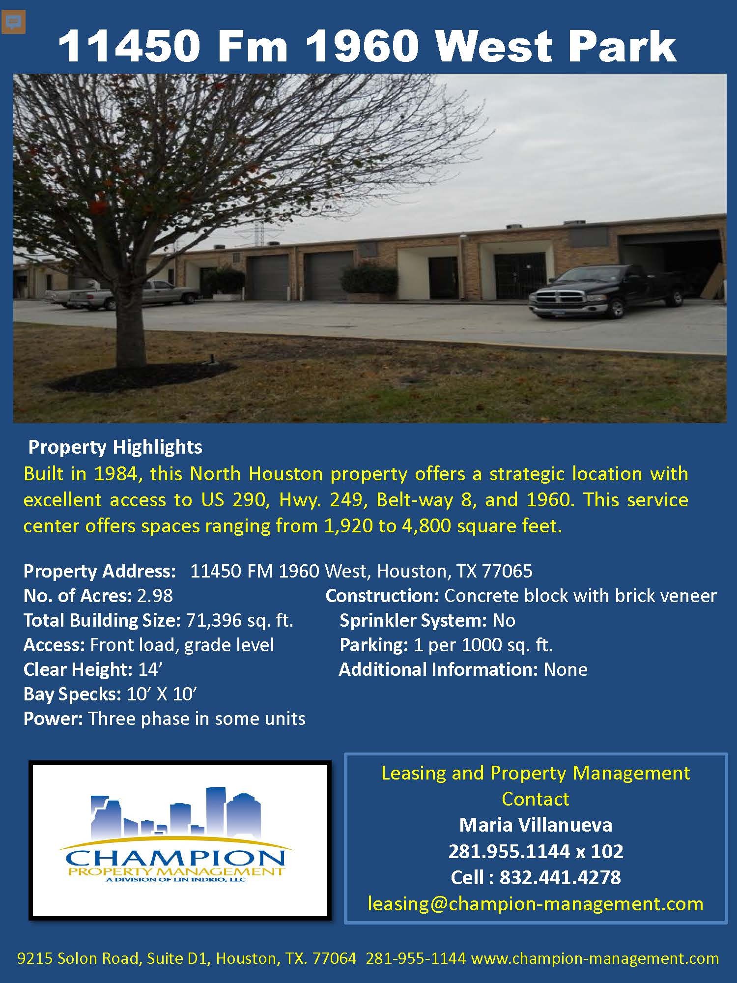 11450 FM 1960 Rd W, Houston, TX for Rent