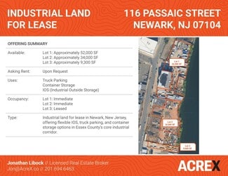 Newark, NJ Industrial Land - 116 Passaic St Newark, NJ Industrial Land - 116 Passaic St