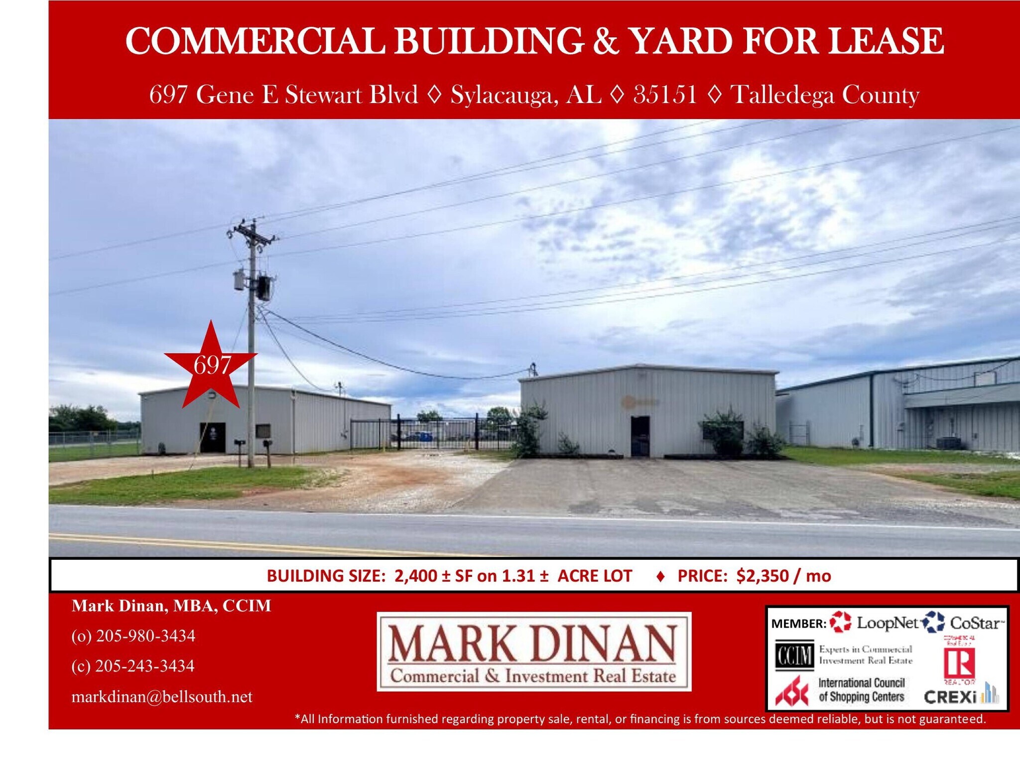 697 Gene E Stewart blvd, Sylacauga, AL for Rent