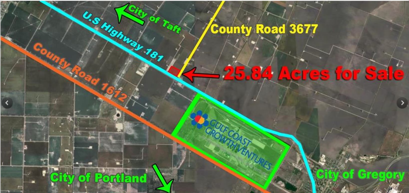 NW Corner 181 & County Rd 3677 hwy, Gregory, TX for Sale