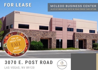 Las Vegas, NV Industrial - 3070 E Post Rd Las Vegas, NV Industrial - 3070 E Post Rd