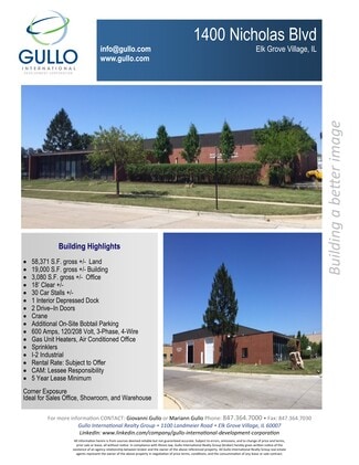 Elk Grove Village, IL Industrial - 1400 Nicholas Blvd