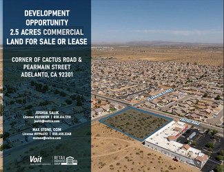 Adelanto, CA Commercial Land - Cactus Rd @ Pearmain St
