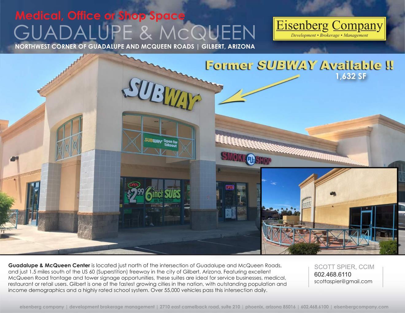 876 N McQueen Rd Gilbert, AZ 85233 Shopping Center Property for Lease