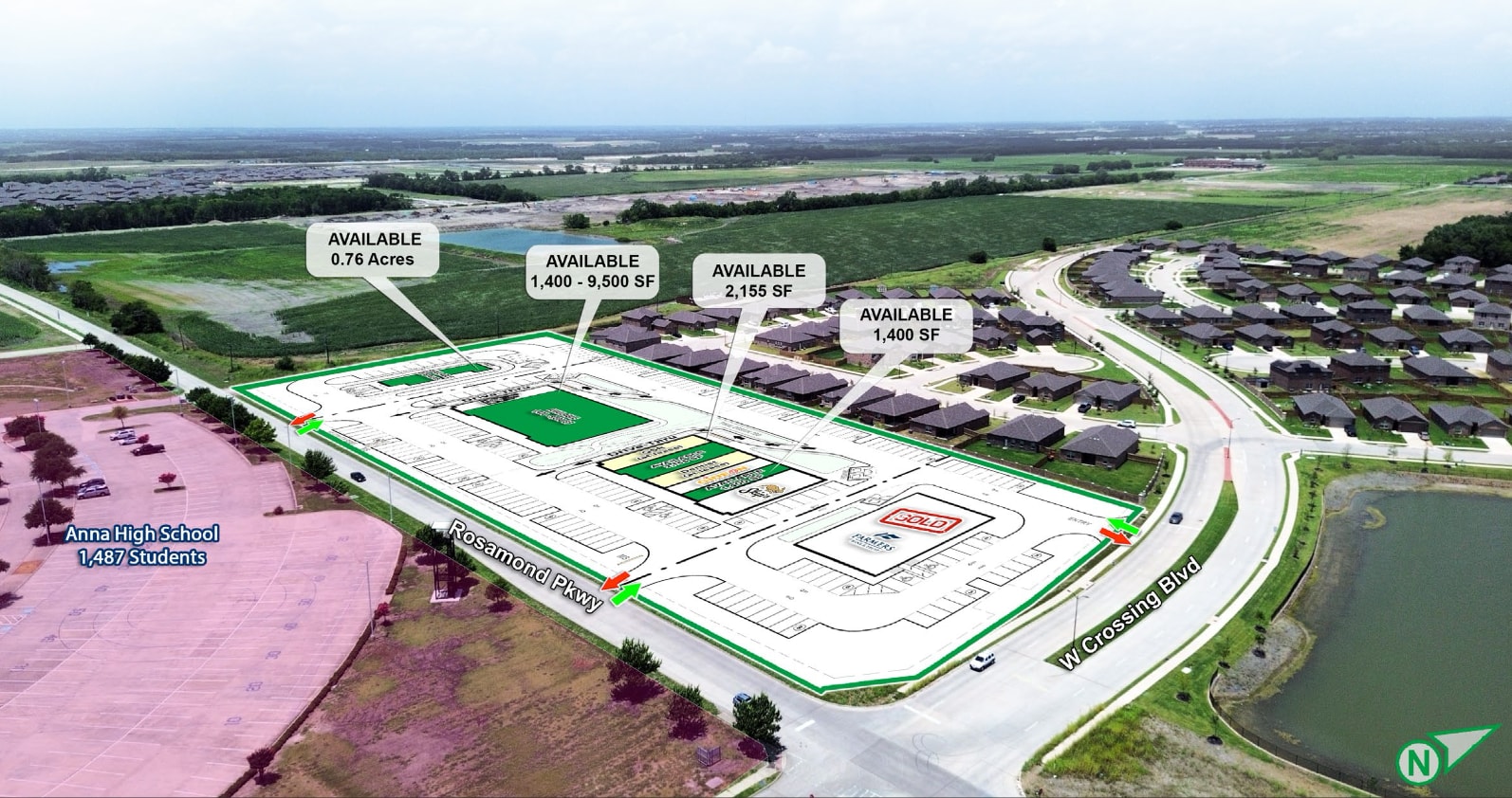 NWC of West Crossing & Rosamond Pkwy blvd, Anna, TX for Rent