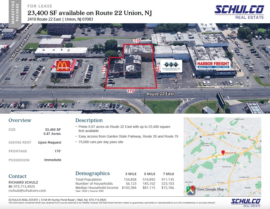 22 Route 22, Union, NJ for Rent