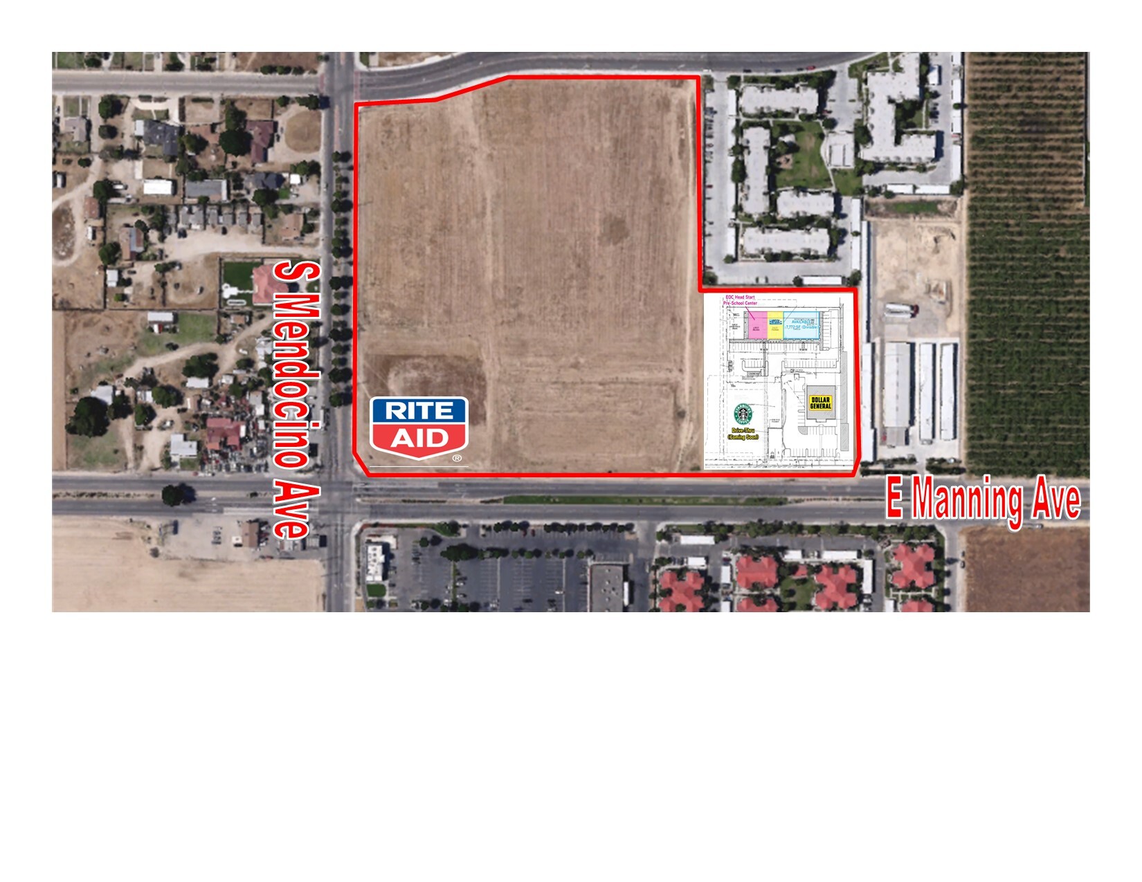 S Mendocino Ave E Manning Avenue Parlier, CA 93648 Land Property