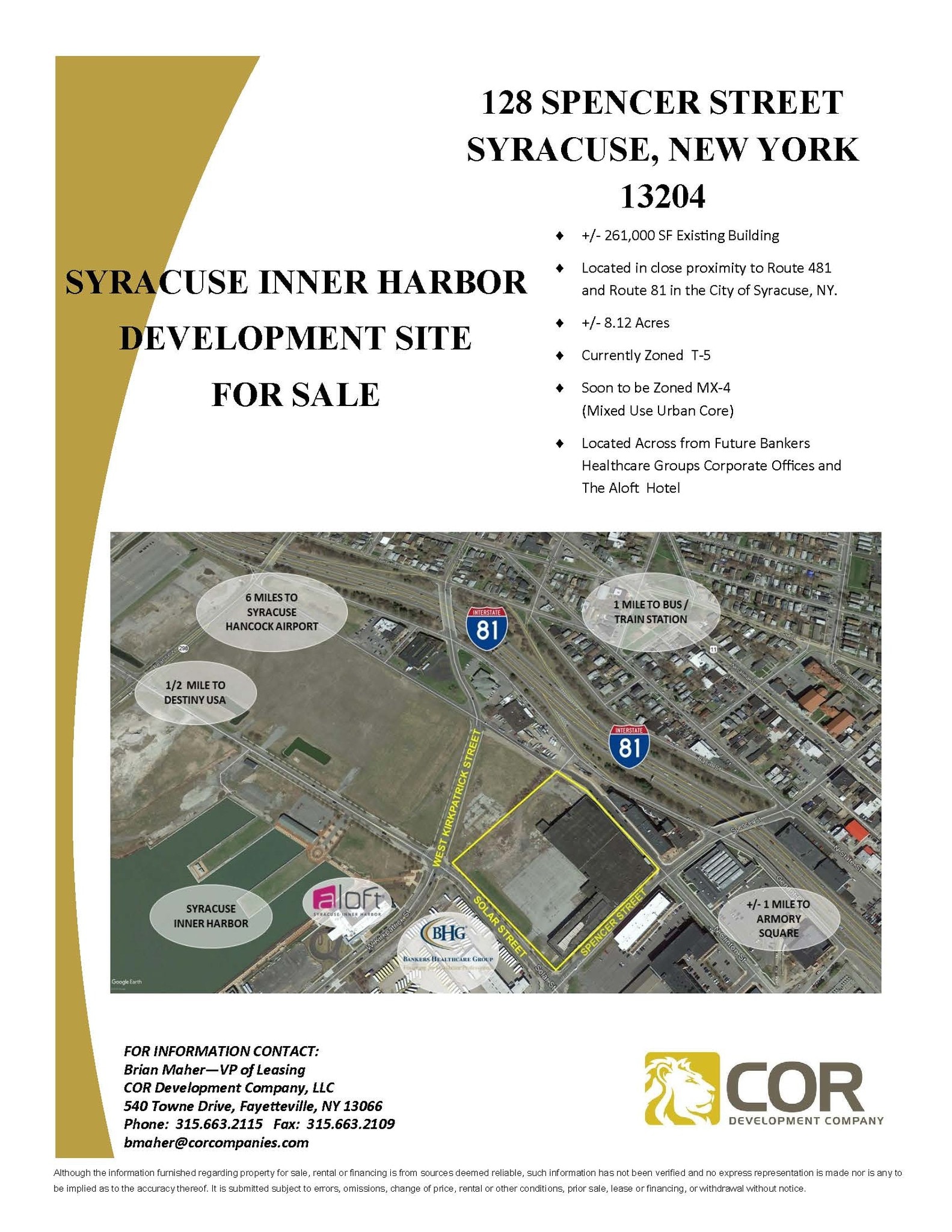 128 Spencer St Syracuse, NY 13204 Land Property for Lease on