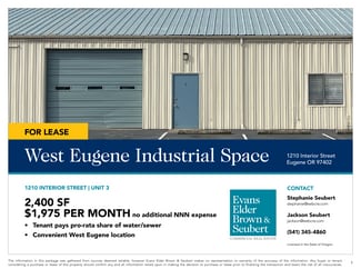 Eugene, OR Industrial - 1210 Interior St
