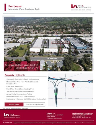 San Dimas, CA Industrial - 555 W Allen Ave