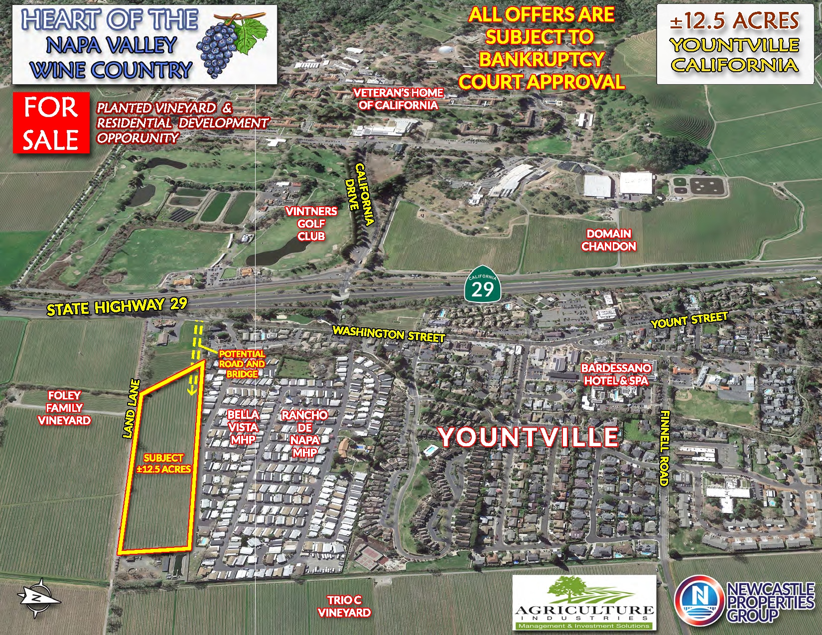 NEQ Washington St @ Land Ln, Yountville, CA for Sale