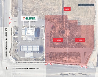 Perris, CA Commercial Land - Perris Blvd & Harley Knox Blvd @ E. Oleander Ave.