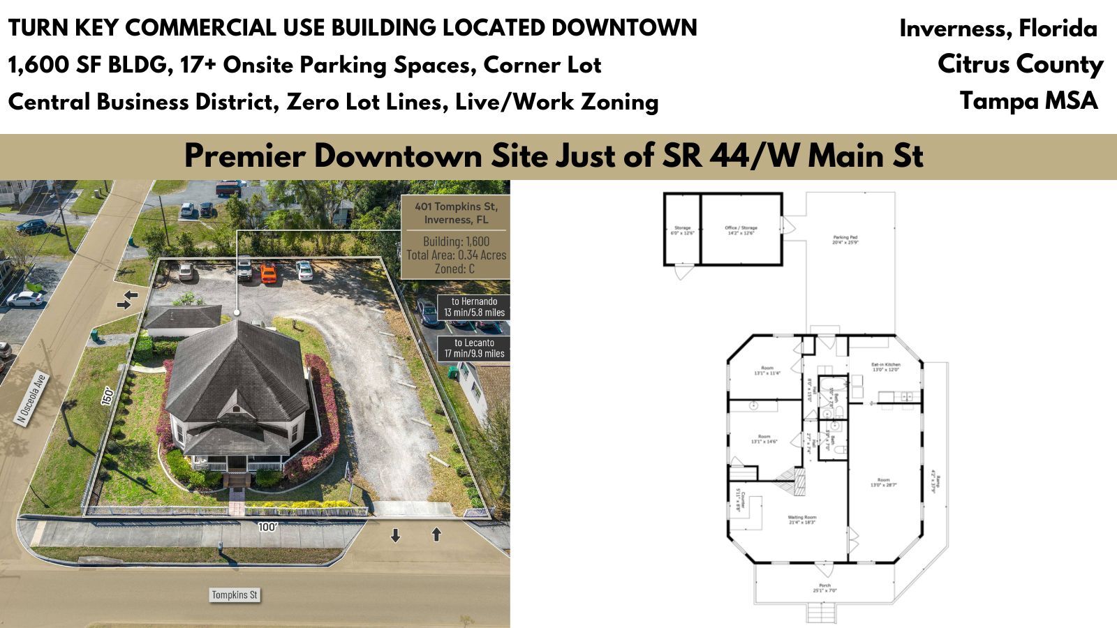 401 Tompkins St, Inverness, FL for Sale