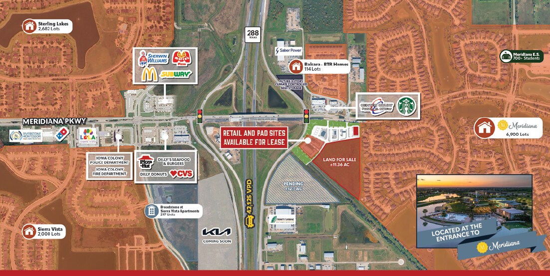 Meridiana Pky @ Green Valley Dr, Rosharon, TX for Rent