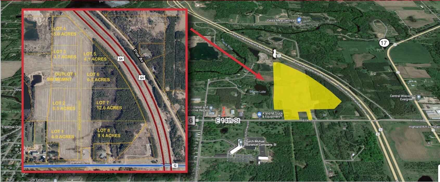 County Rd G @ E 14th Street, Merrill, WI for Sale