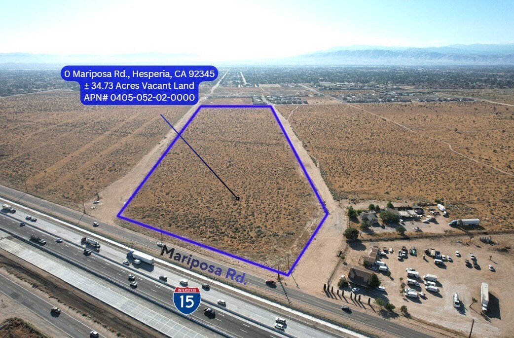 34.73-Acres Mariposa Rd & I-15 FWY, Hesperia, CA for Sale