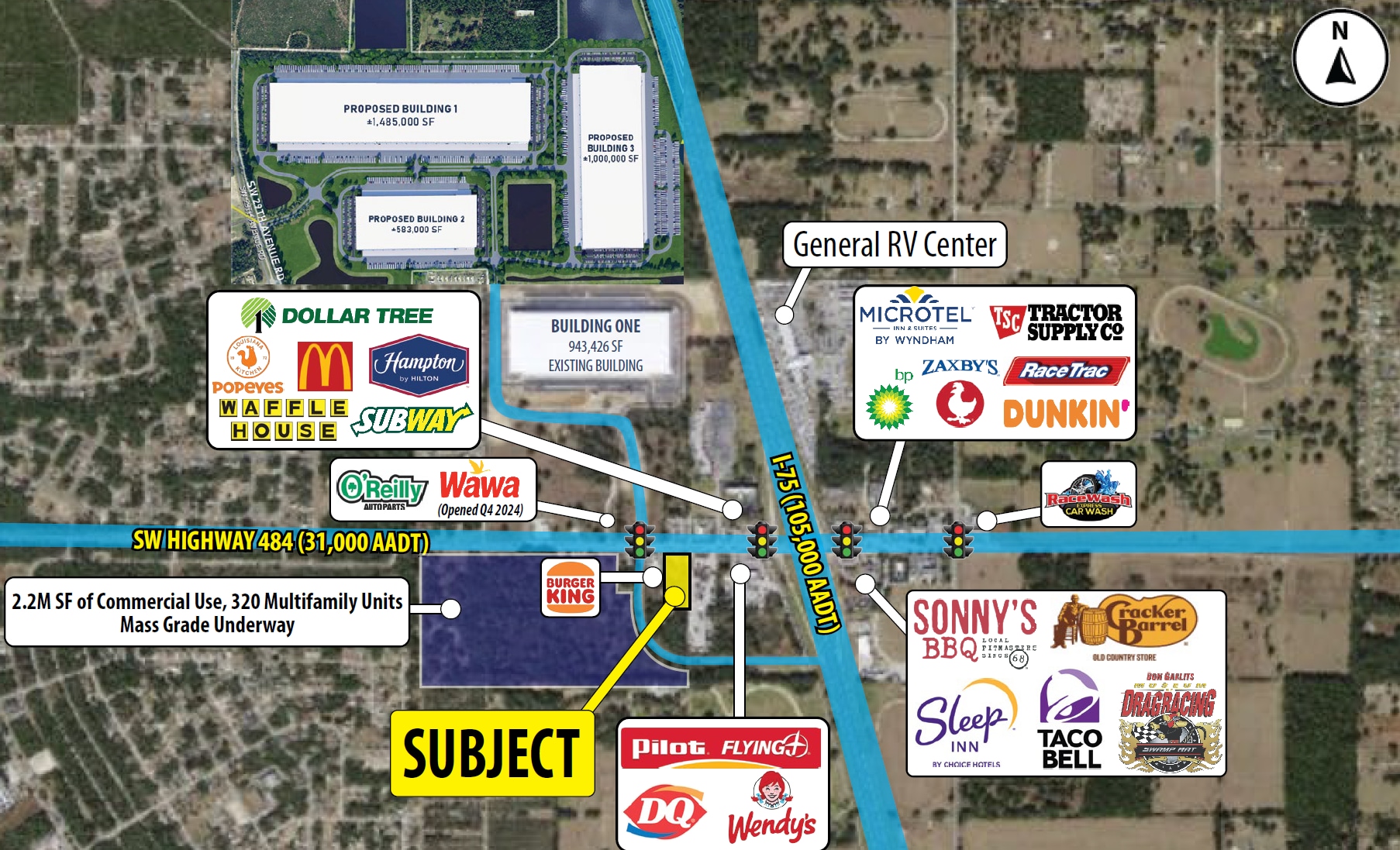 SWQ of I-75 & SW Highway 484, Ocala, FL for Rent