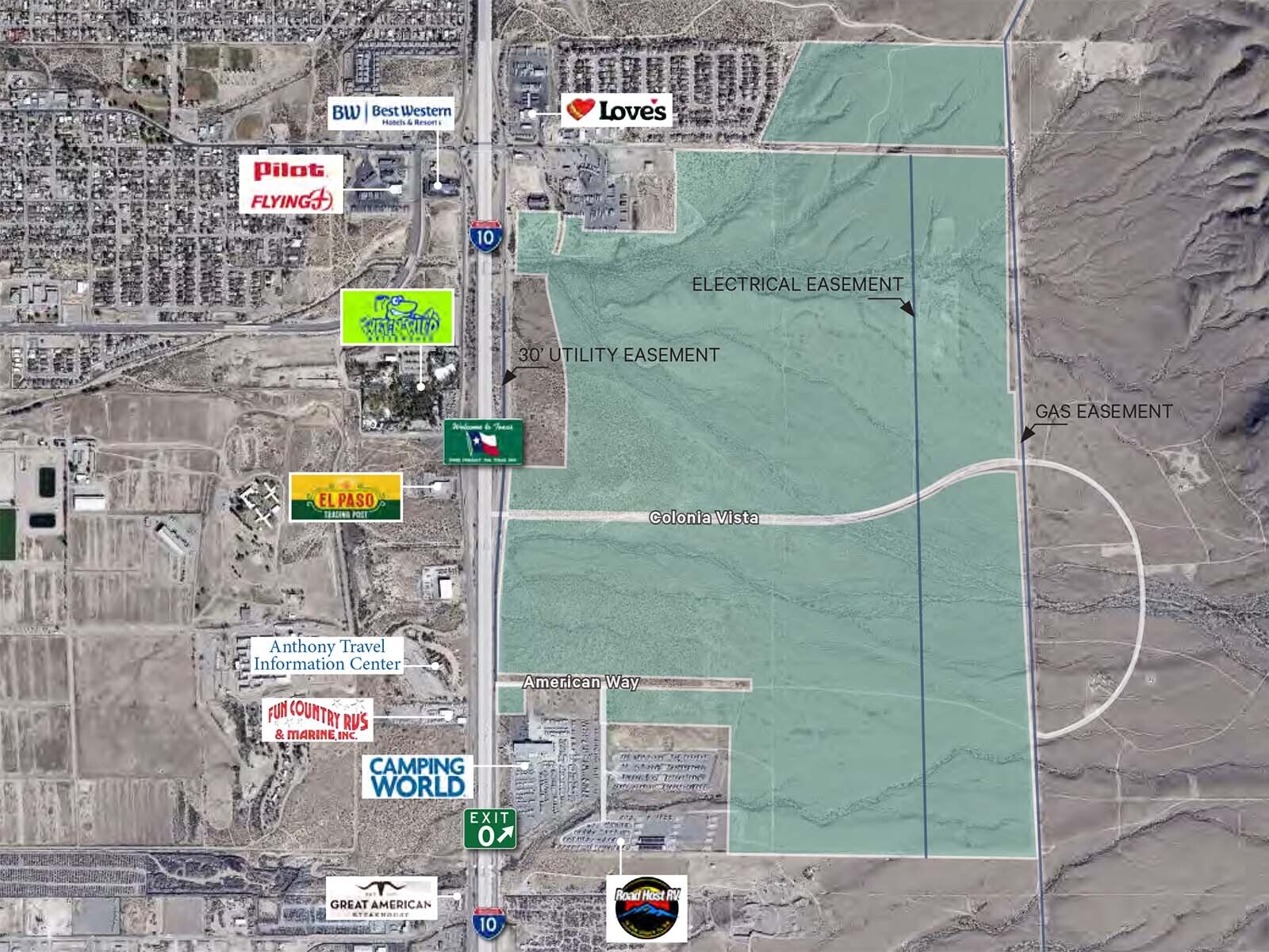 I-10 and American Way, Anthony, TX for Sale