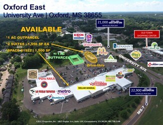 Oxford, MS Retail - 1910-1948 University Ave Oxford, MS Retail - 1910-1948 University Ave
