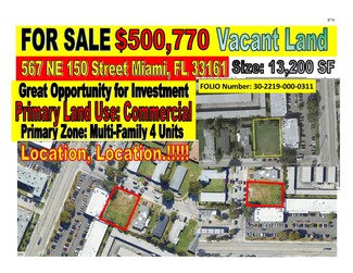 Miami, FL Commercial Land - 567 NE 150th St