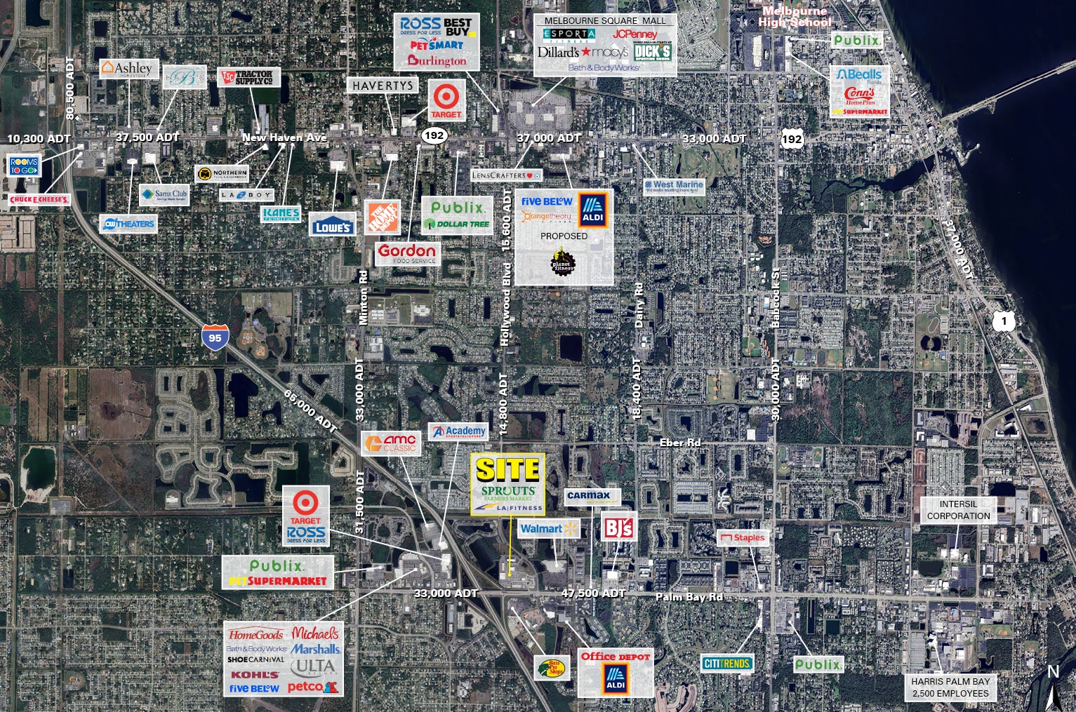 NWC Palm Bay Rd & Hollywood Blvd, West Melbourne, FL for Rent