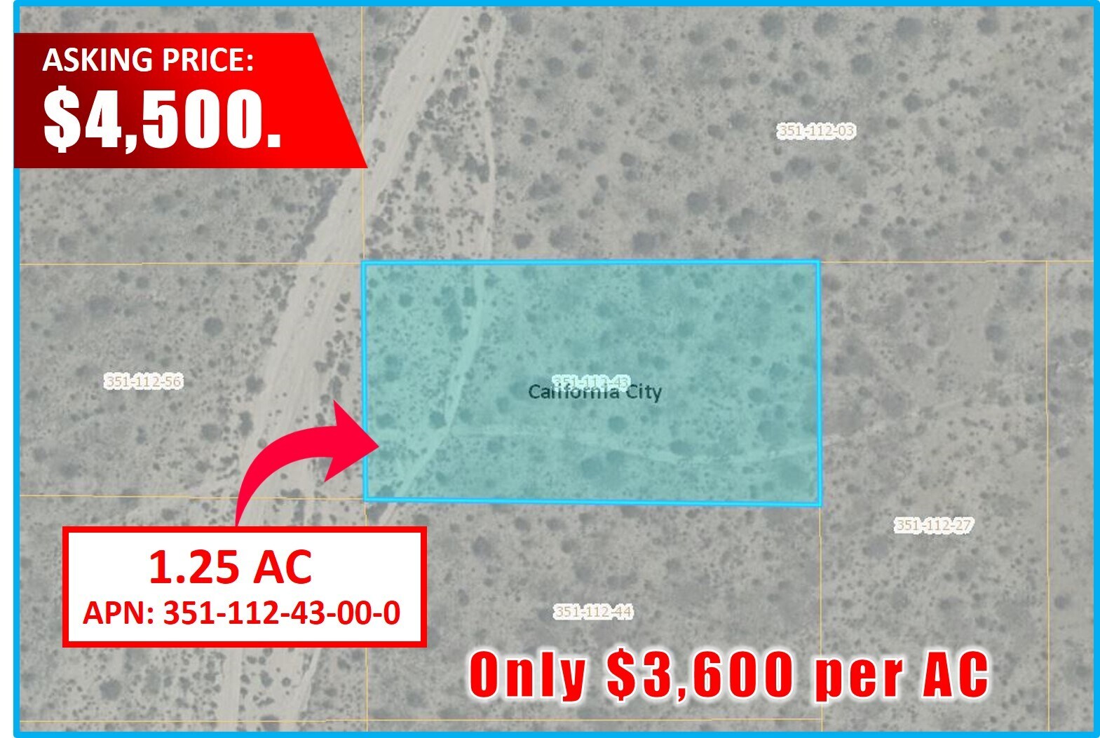 APN 35111243000 Vacant Land, Edwards, CA for Sale