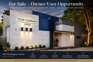 Houston, TX Storefront Retail/Office - 4215 Washington Ave