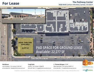 Santee, CA Commercial Land - 9608 Carlton Hills Blvd