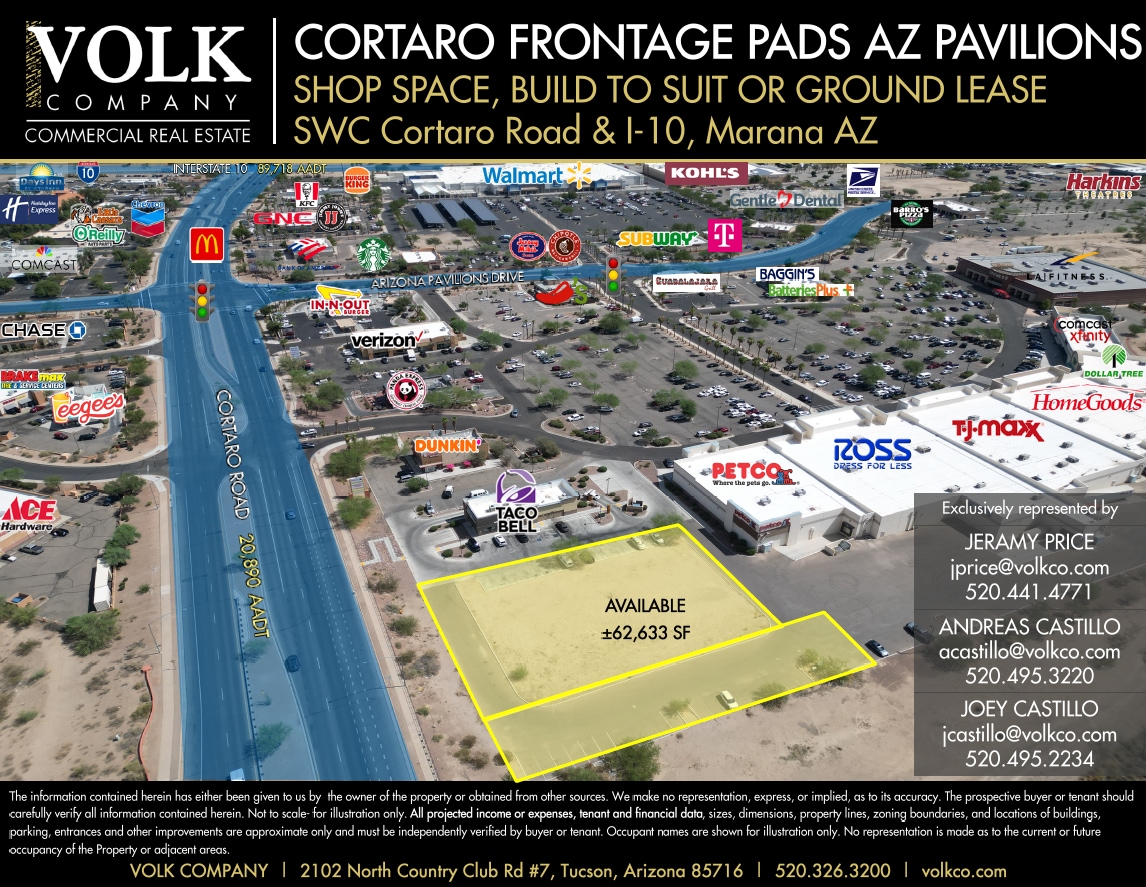 SWC N Cortaro & I-10 Rd, Tucson, AZ for Rent