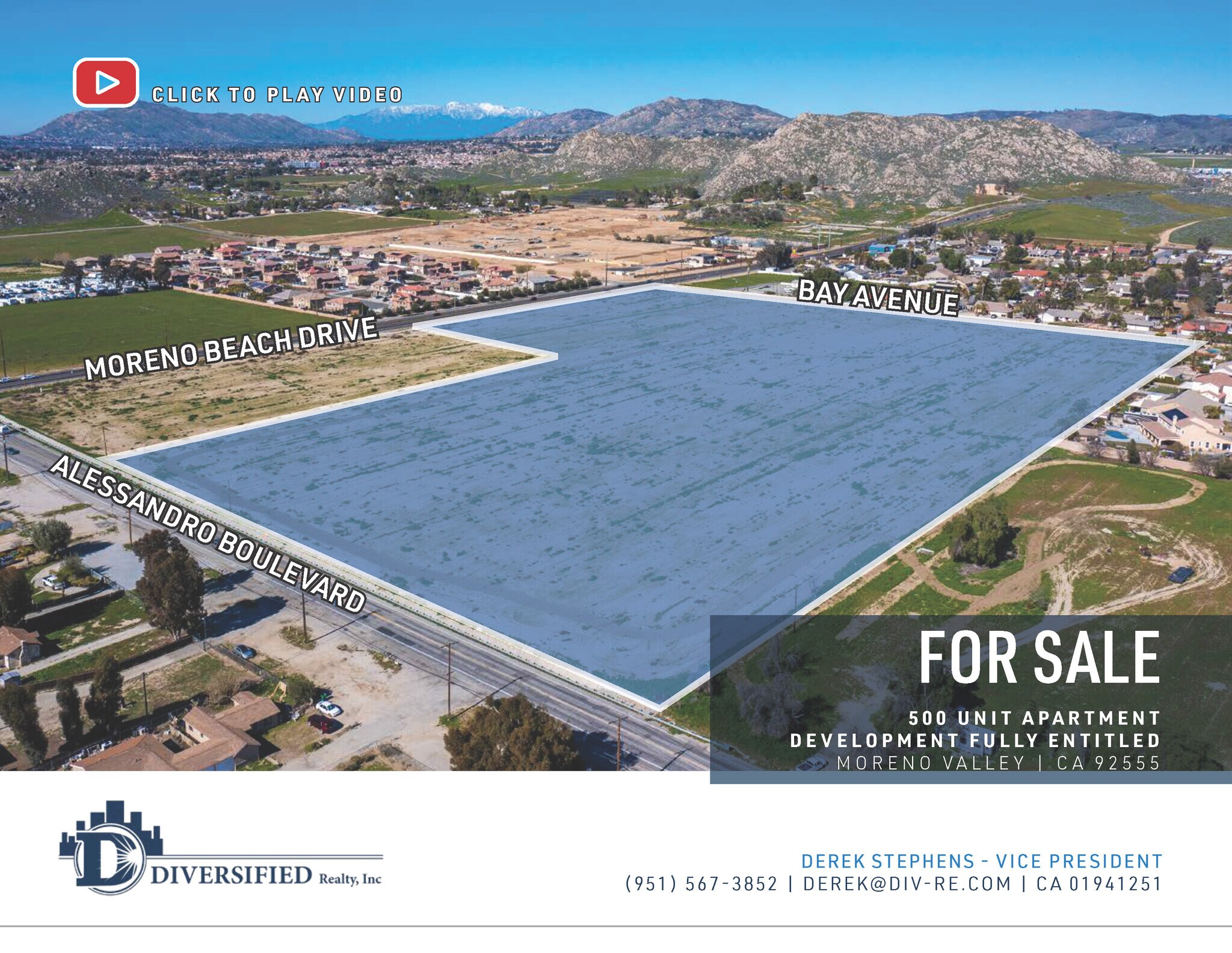 Moreno Beach Dr @ Alessandro Blvd, Moreno Valley, CA for Sale