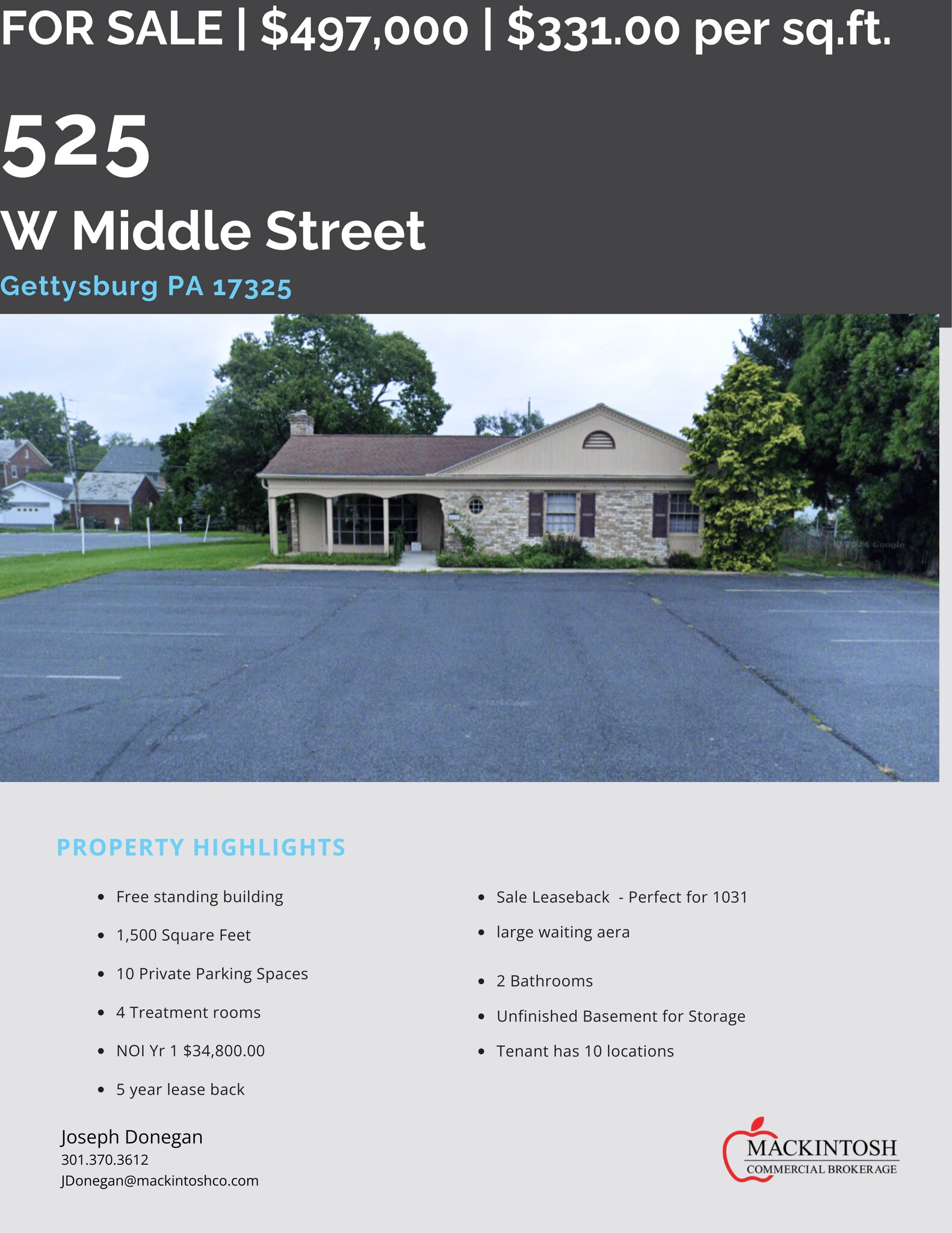 525 W Middle St, Gettysburg, PA for Sale