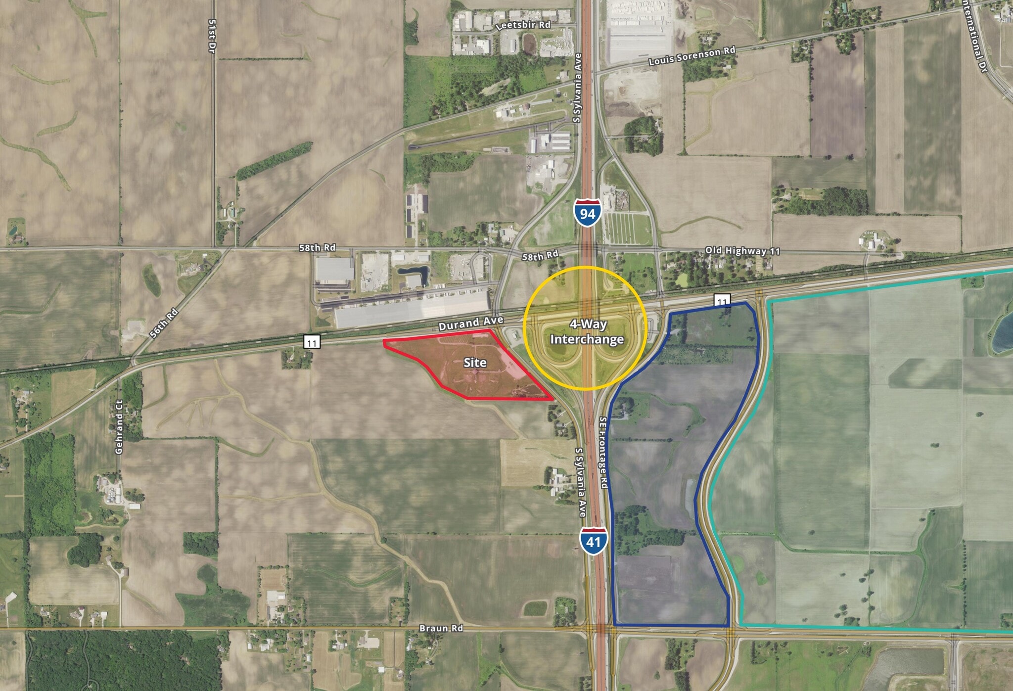 I-94 & Hwy 11, Sturtevant, WI for Sale