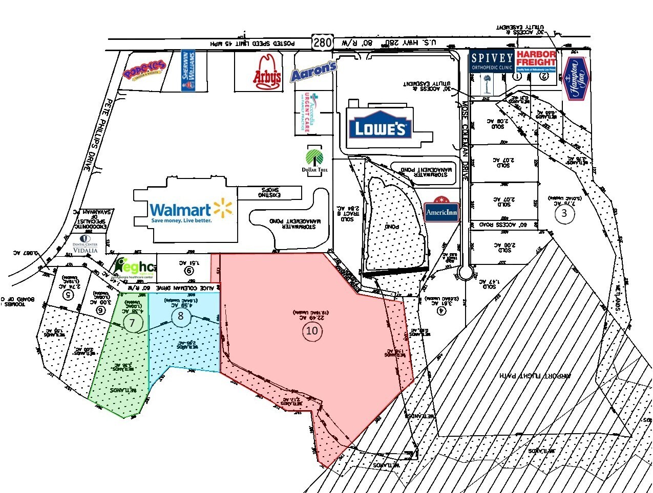 US Highway 280 @ Mose Coleman Drive, Vidalia, GA for Sale