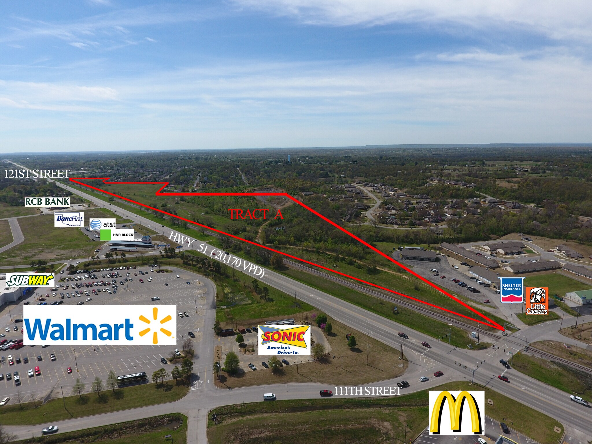 111th & Highway 51, Coweta, OK for Sale