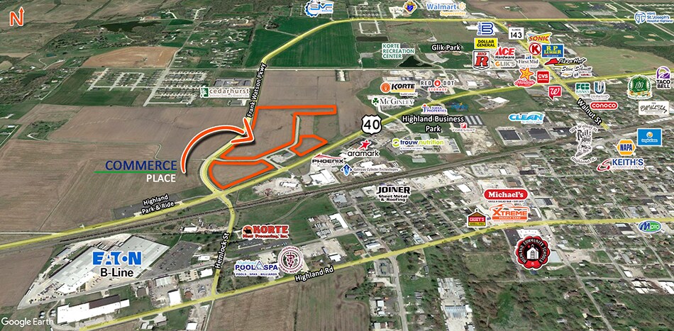 U.S. Hwy 40 & Commerce Ln, Highland, IL for Sale