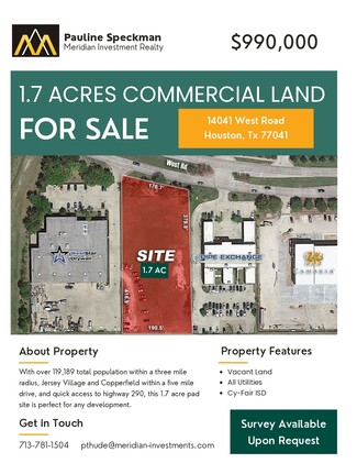 Houston, TX Commercial Land - 14041 West Rd