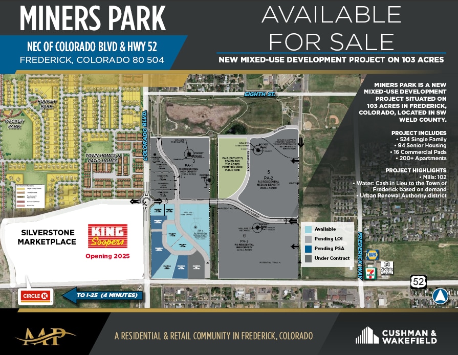 Colorado Blvd and Hwy 52, Frederick, CO for Sale