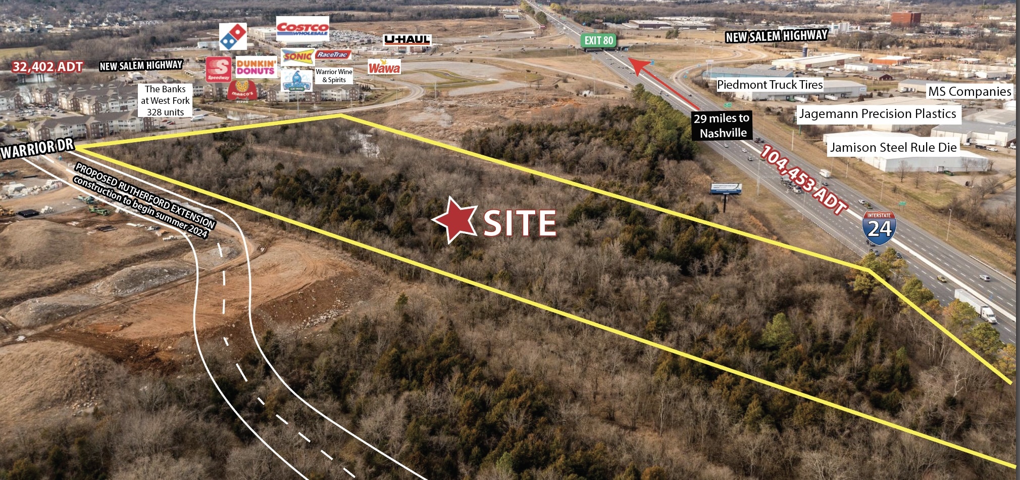 I-24 & Hwy 99 @ Warrior Dr, Murfreesboro, TN for Sale