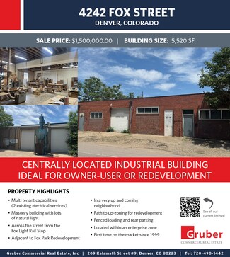 Denver, CO Warehouse - 4242 Fox St Denver, CO Warehouse - 4242 Fox St