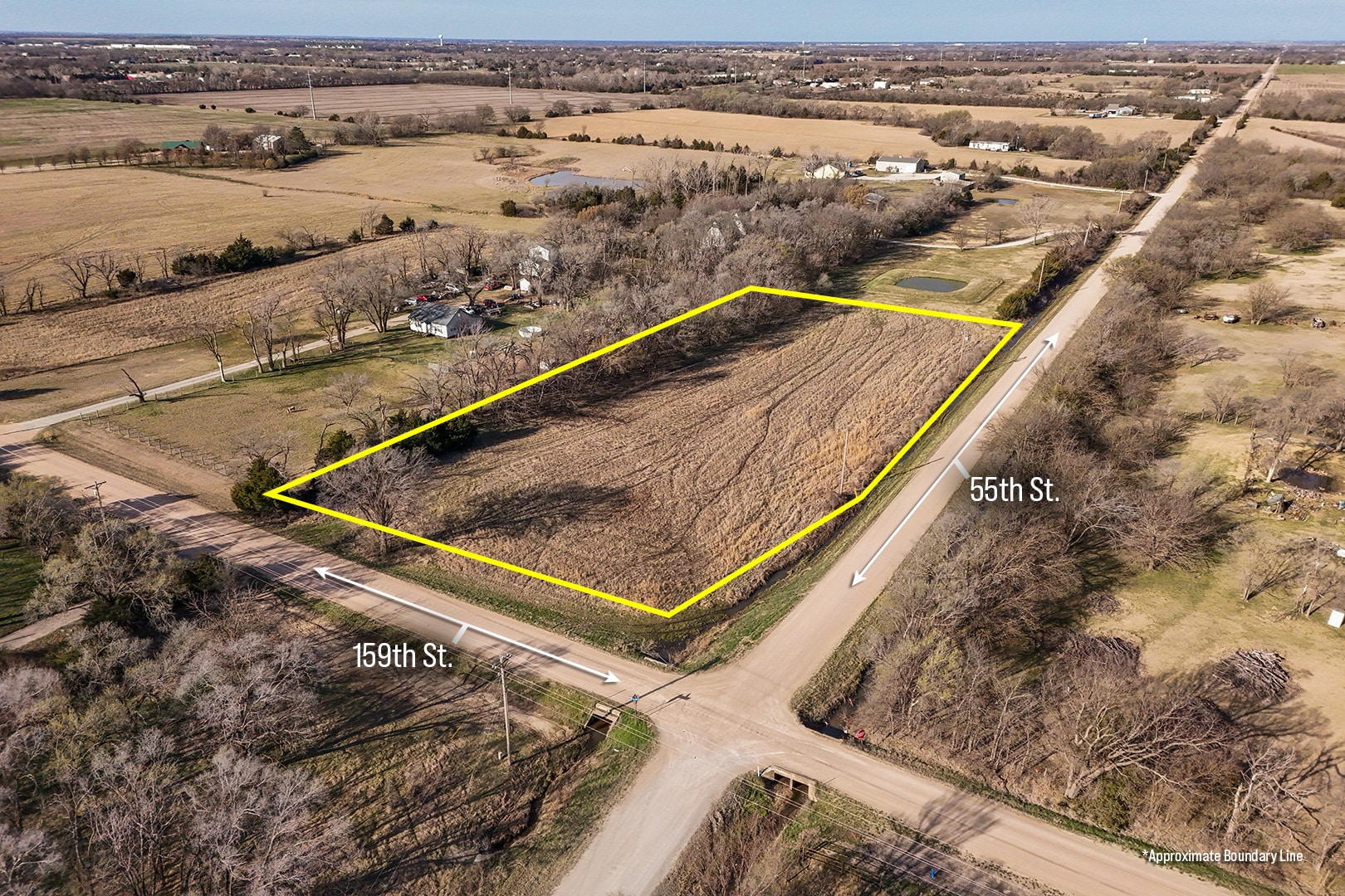 2.45+/- Acres on 55th and 159th st, Rose Hill, KS for Sale