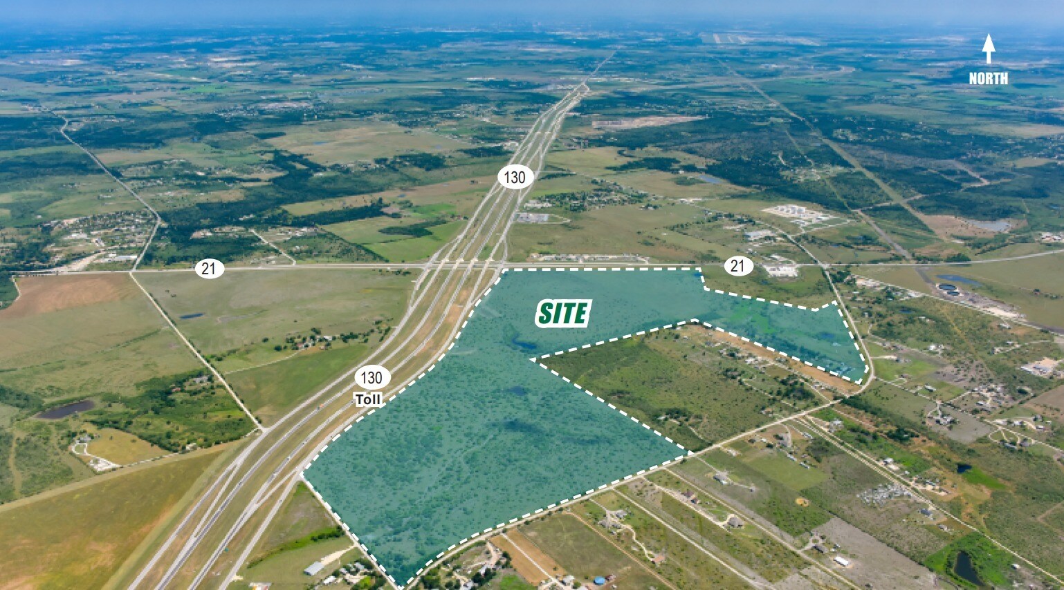 Southeast Corner of SH-130 & SH-21, Mustang Ridge, TX for Sale