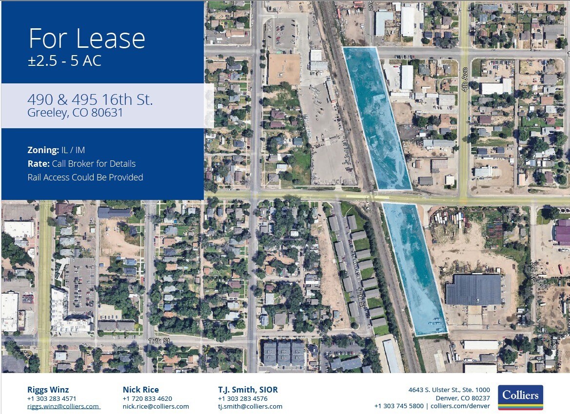 490 & 495 16th St - LAND, Greeley, CO for Rent