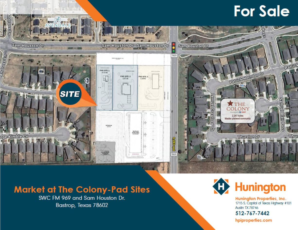 SWC FM 969 and Sam Houston Dr, Bastrop, TX for Sale