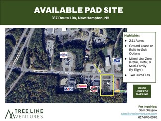 New Hampton, NH Commercial Land - 337 New Hampshire 104