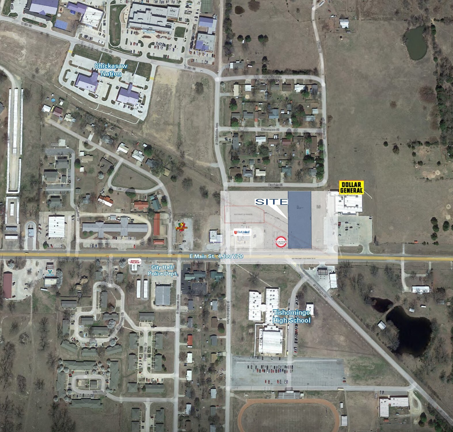 1305 Main Street Tishomingo, OK 73460 Land Property for Sale on
